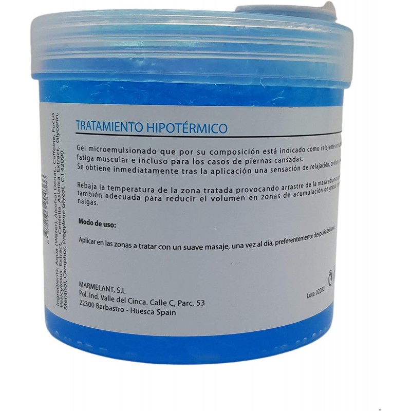 GEL SUPER FRIO REDUCTOR POTE X 500 GR