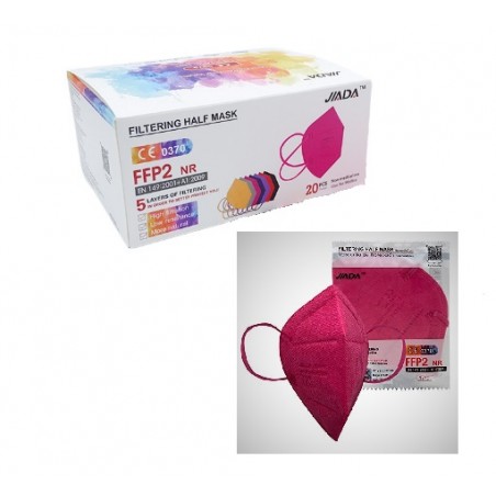 MASCARILLA PROTECTORA FILTRANTE FFP2 FUCHSIA CAJA 20U.