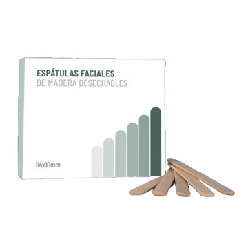 esaptulas faciales desechables madera  caja 100 uds.