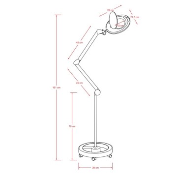medidas de la lupa led mega con ruedas medidas de la lupa led mega con ruedas
