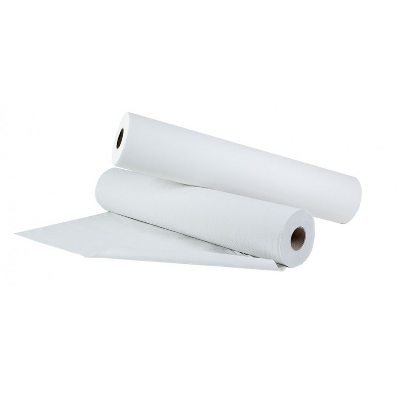 Papel camilla dos capas TISSUE 60 cm. x 50 m. precortado – Medical Train